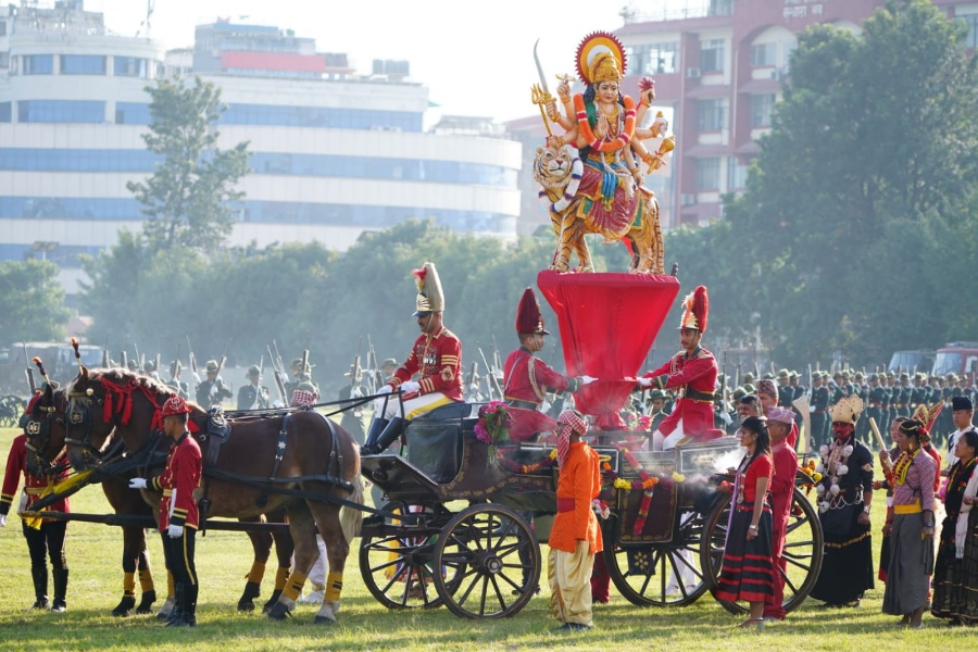 टुँडिखेलमा नेपाली सेनाको फूलपाती बढाइँ (तस्वीरहरू)