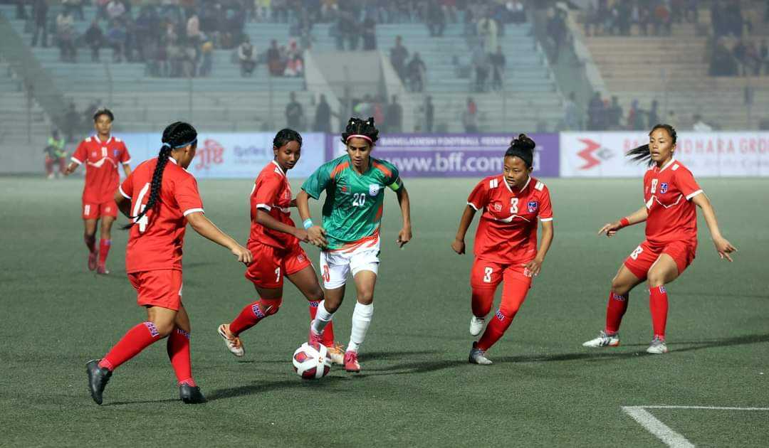 साफ महिला यू-२० च्याम्पियनसिप : फाइनलमा नेपाल बंगलादेशसँग पराजित