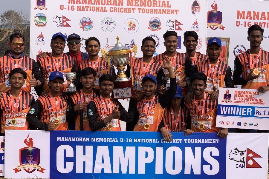 एमएम कप राष्ट्रिय क्रिकेट: मधेश प्रदेश दोस्रो पटक ‘च्याम्पियन’