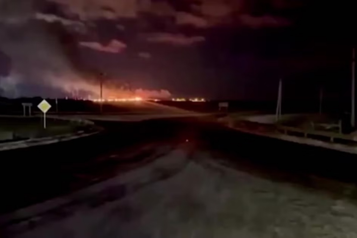 युक्रेनी ड्रोन आक्रमणबाट रुसी तेल प्रशोधन केन्द्रमा आगलागी