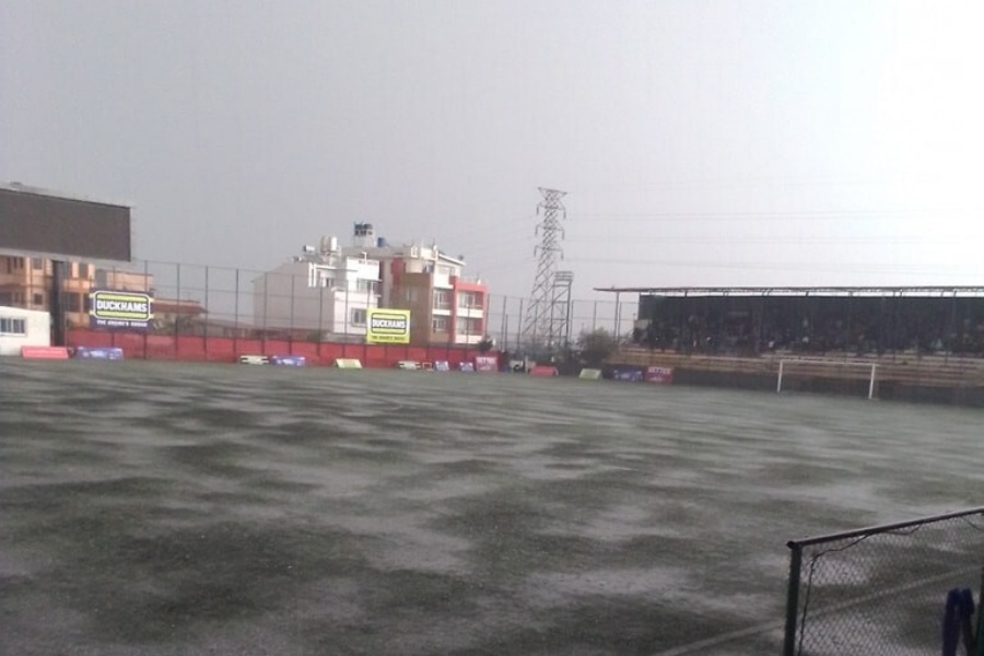 केपी ओली कप : वर्षा भएपछि रोकियो आर्मी र सातदोबाटोबीचको खेल