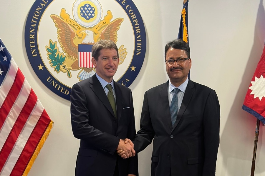 परराष्ट्रमन्त्री साउद र अमेरिकी वित्त निगमका प्रमुख कार्यकारी नाथनबीच भेटवार्ता