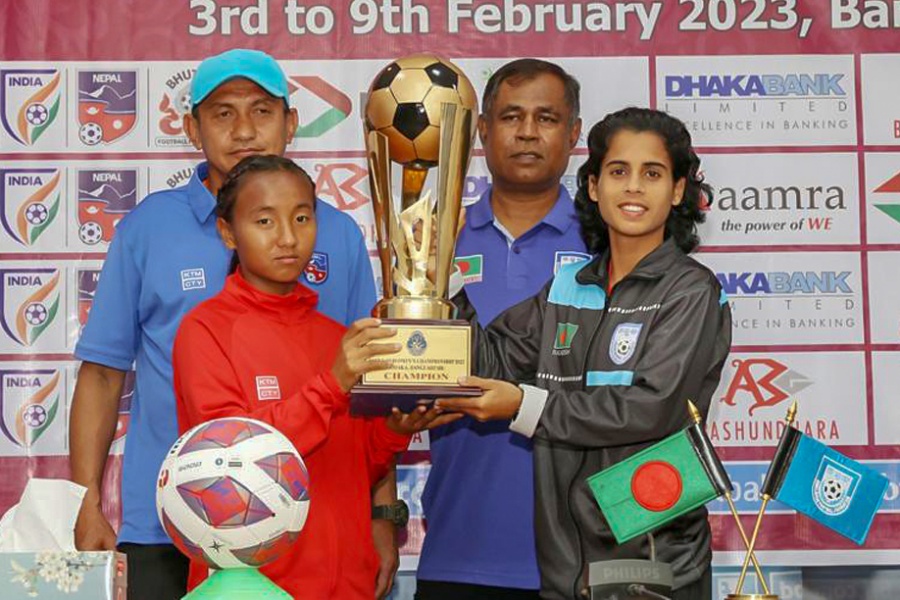 साफ यू–२० महिला च्याम्पियनसिपको उपाधिका लागि नेपाल र बंगलादेश भिड्दै  