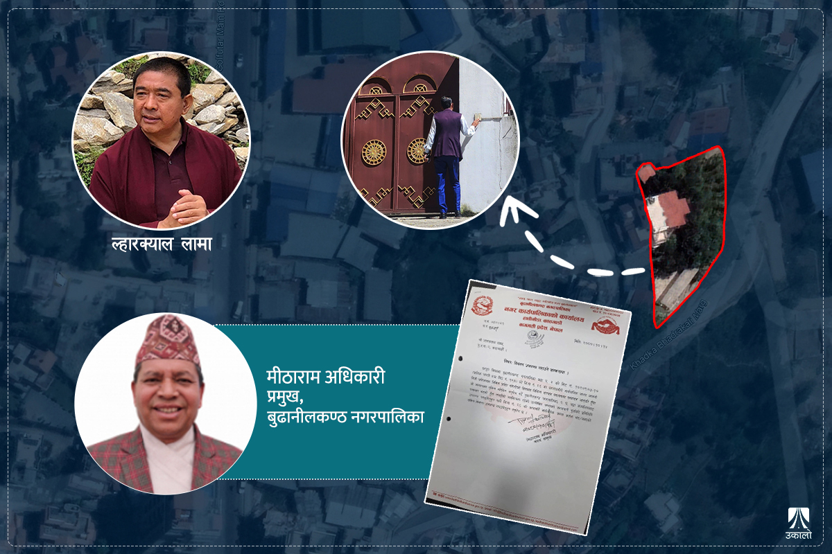 ल्हारक्याल लामाले हडपेको सरकारी जग्गा फिर्ता ल्याउन नगरपालिकाले काट्यो पत्र