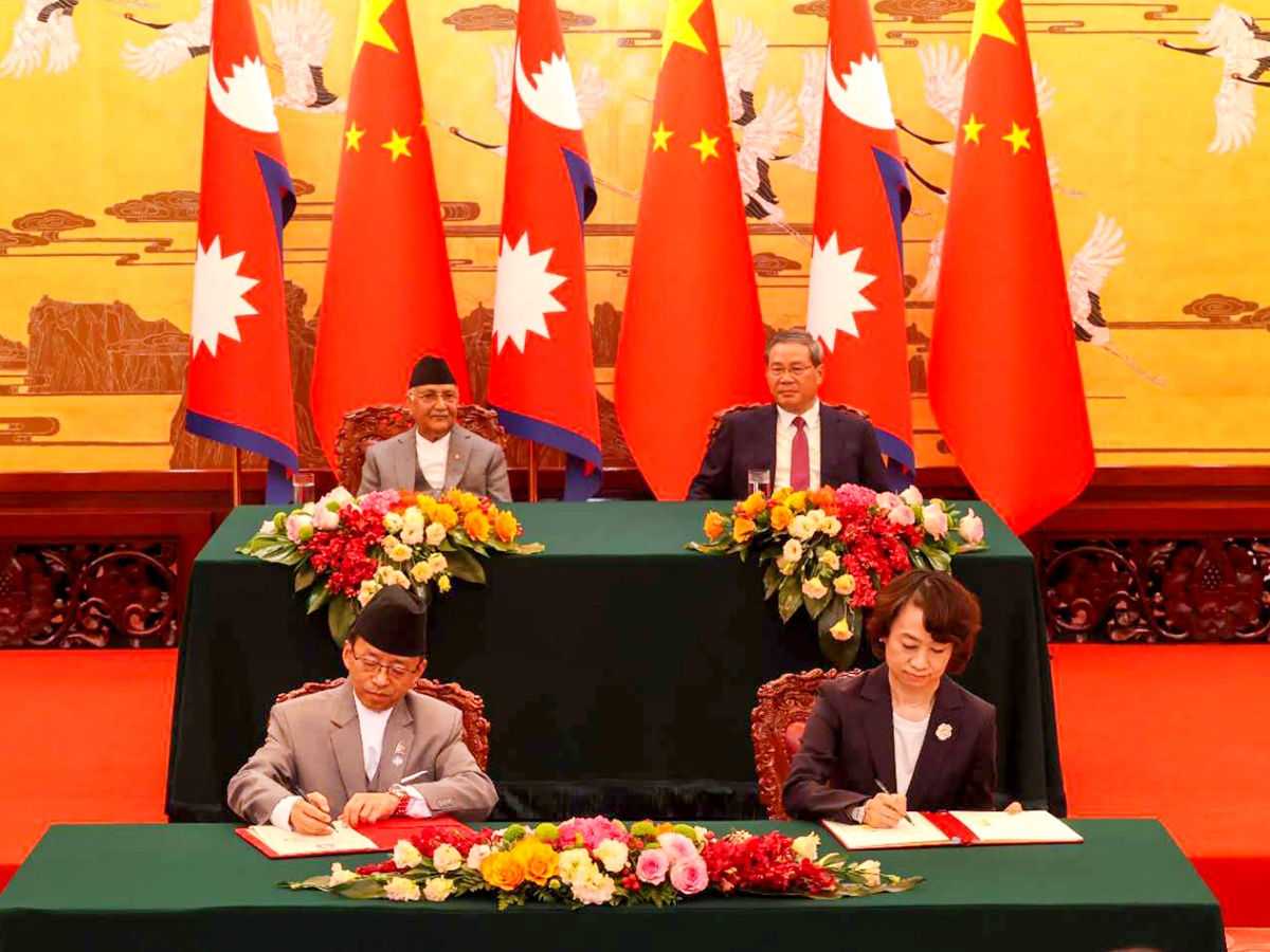 नेपाल र चीनबीच पारस्परिक सहयोगसम्बन्धी सहमतिपत्रमा हस्ताक्षर