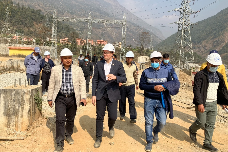 युरोपेली युनियनको टोलीद्वारा चिलिमे–त्रिशूली प्रसारण आयोजनाको निरीक्षण