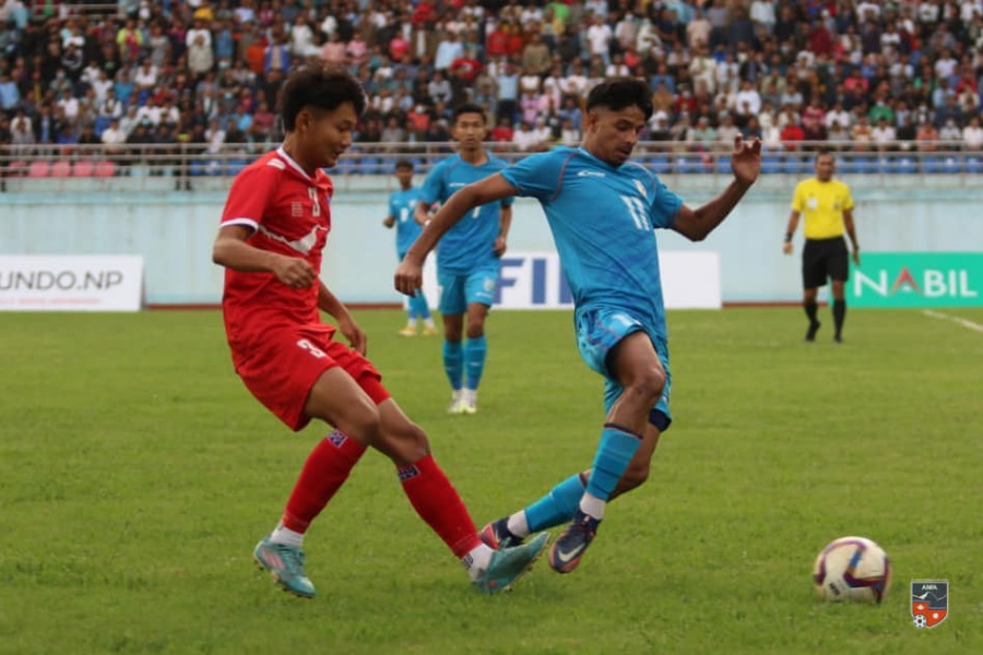 साफ यू–१९ च्याम्पियनसिप: पहिलो हाफमा नेपालविरुद्ध भारतलाई अग्रता