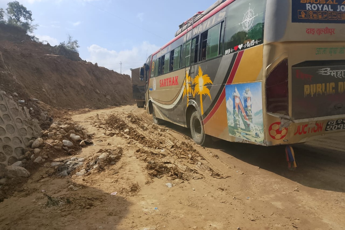 दाउन्नेमा यातायात एकतर्फी सञ्चालन