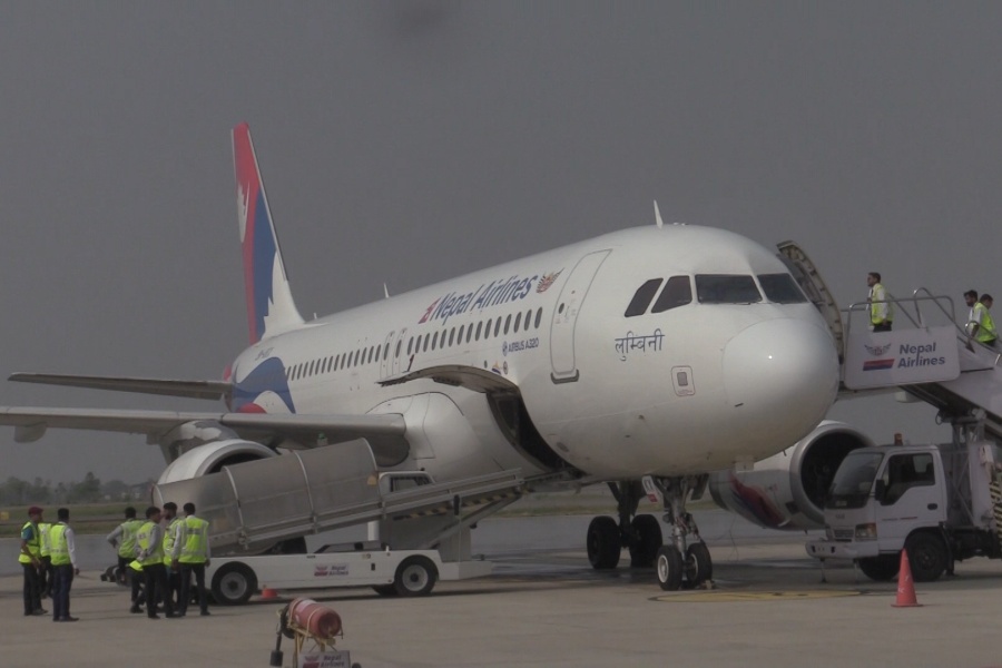 गौतमबुद्ध अन्तर्राष्ट्रिय विमानस्थलमा मंगलबारबाट नेपाल एयरलाइन्सको नियमित उडान