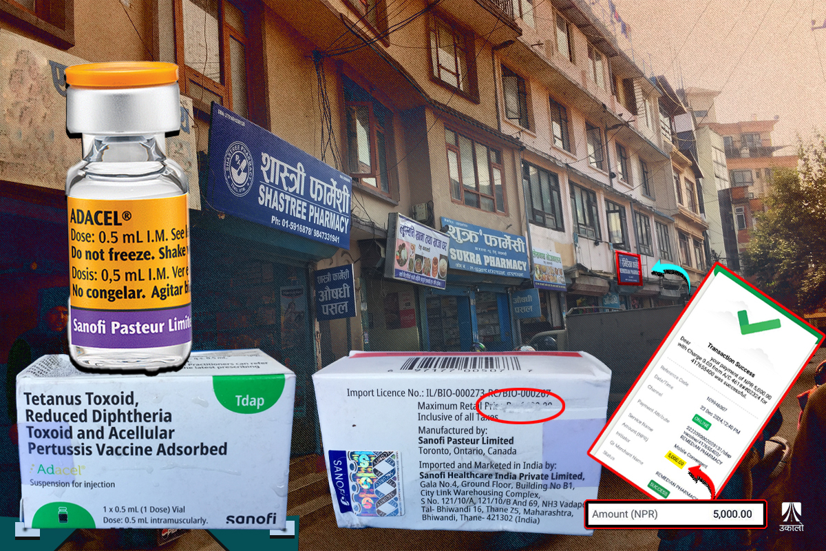 निजी फार्मेसीमा टीड्याप खोपको चर्को मूल्य, औषधि विभागमा दर्ता नै छैन