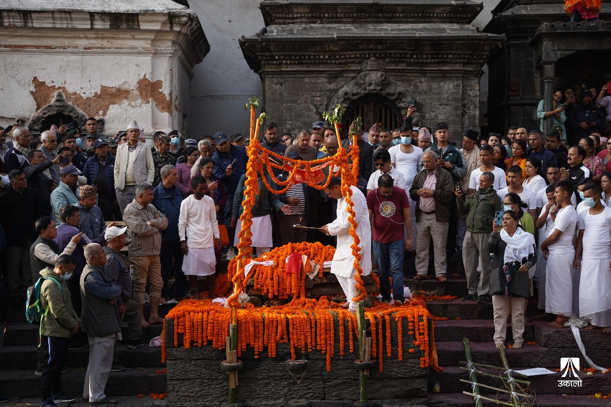 पूर्वसभामुख ढुंगानाको पशुपति आर्यघाटमा अन्त्येष्टि