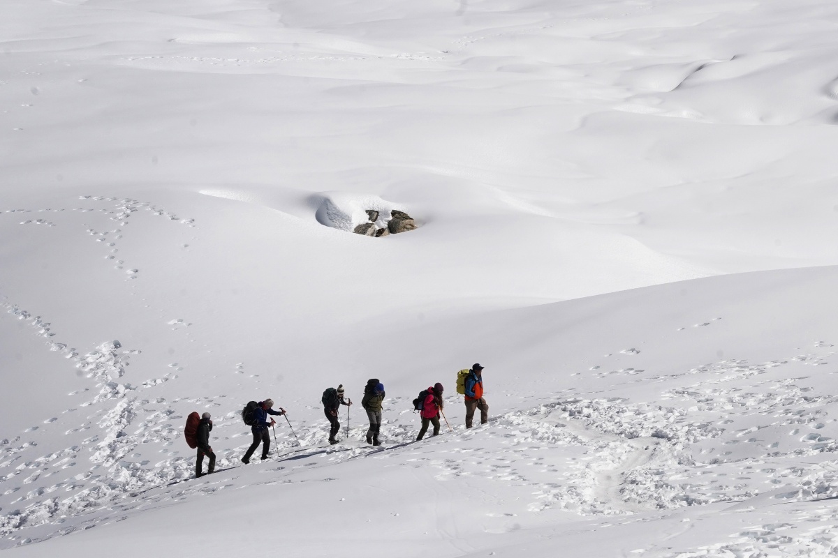 हिउँ छिचोल्दै लाङटाङ (तस्वीरहरू)