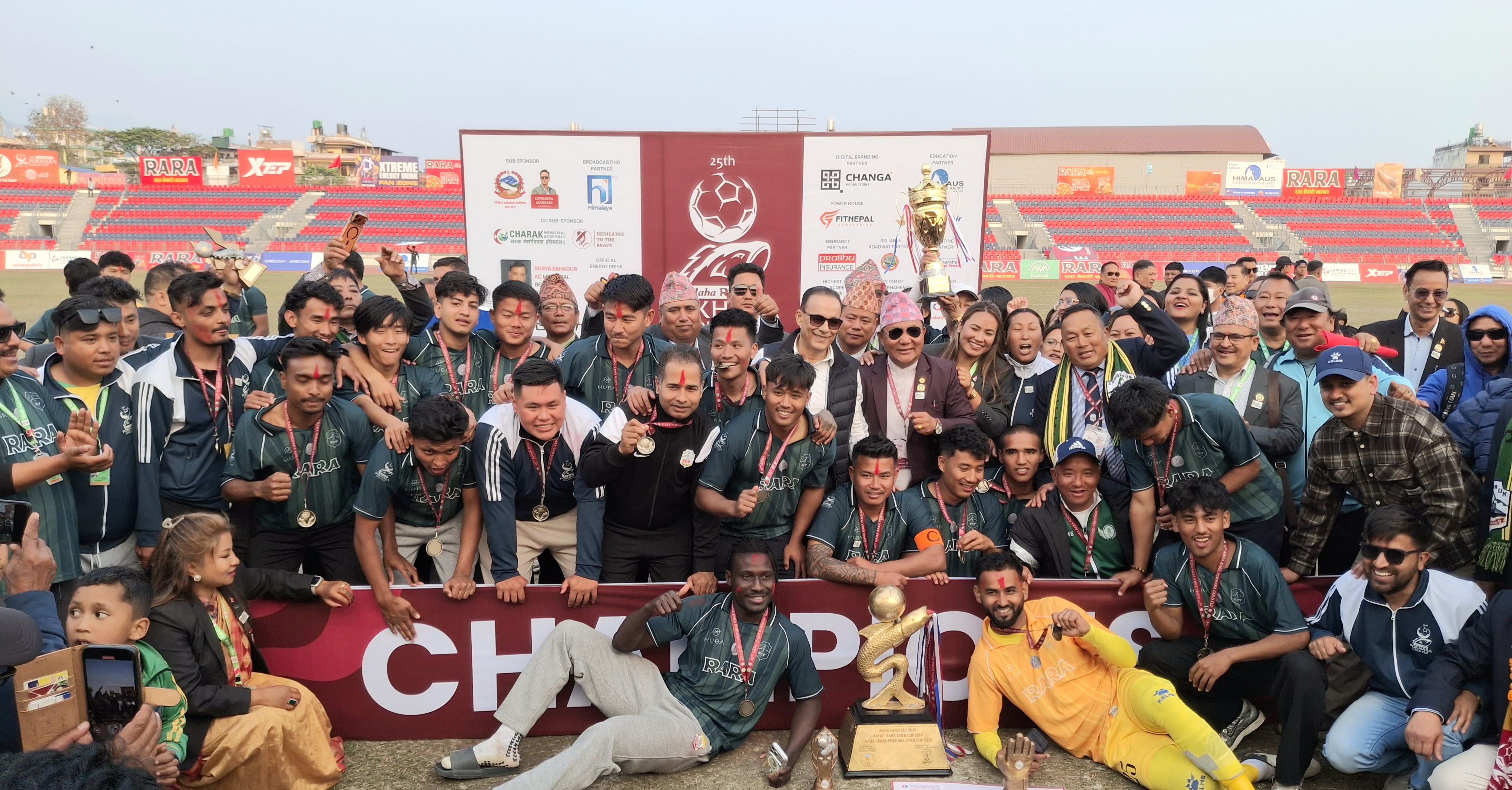 सहारालाई १२ वर्षपछि आहा रारा पोखरा गोल्डकपको उपाधि